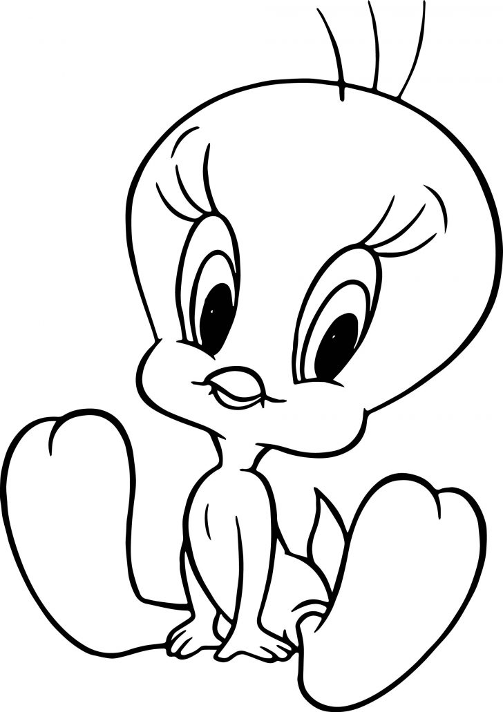 728x1031 Disney Cartoon Of Tweety Bird Coloring Pages Bleupnr