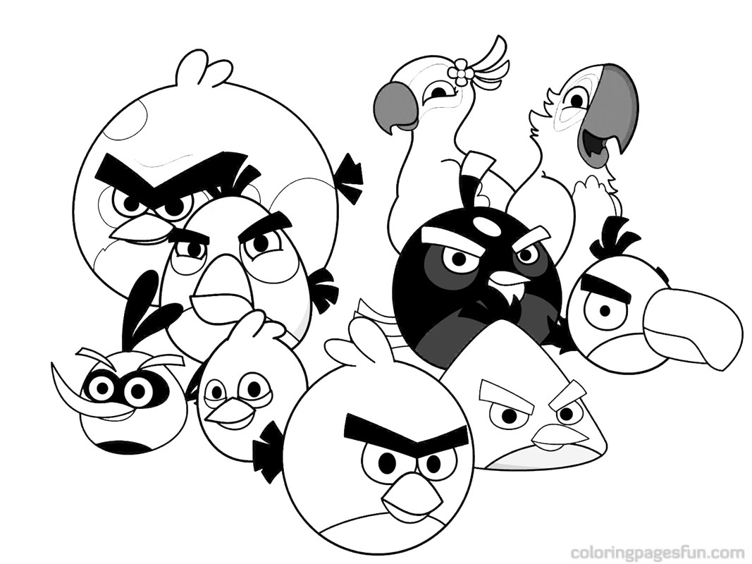 1067x800 Gang Angry Birds Coloring Pages Bird