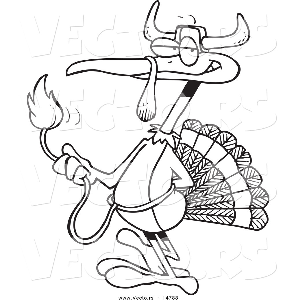 1024x1044 Vector Of A Cartoon Turkey Bird Disguised As A Bull