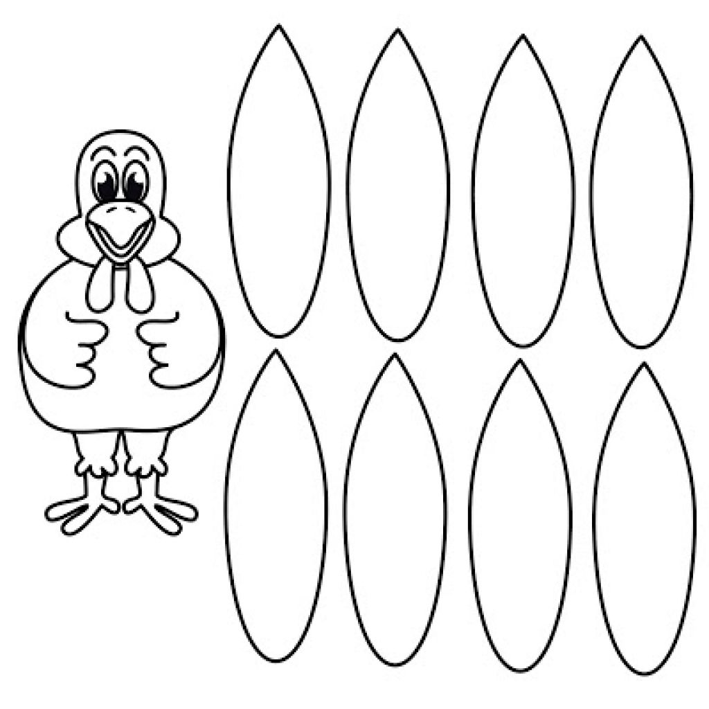 1024x1024 Turkey Feathers Coloring Pages