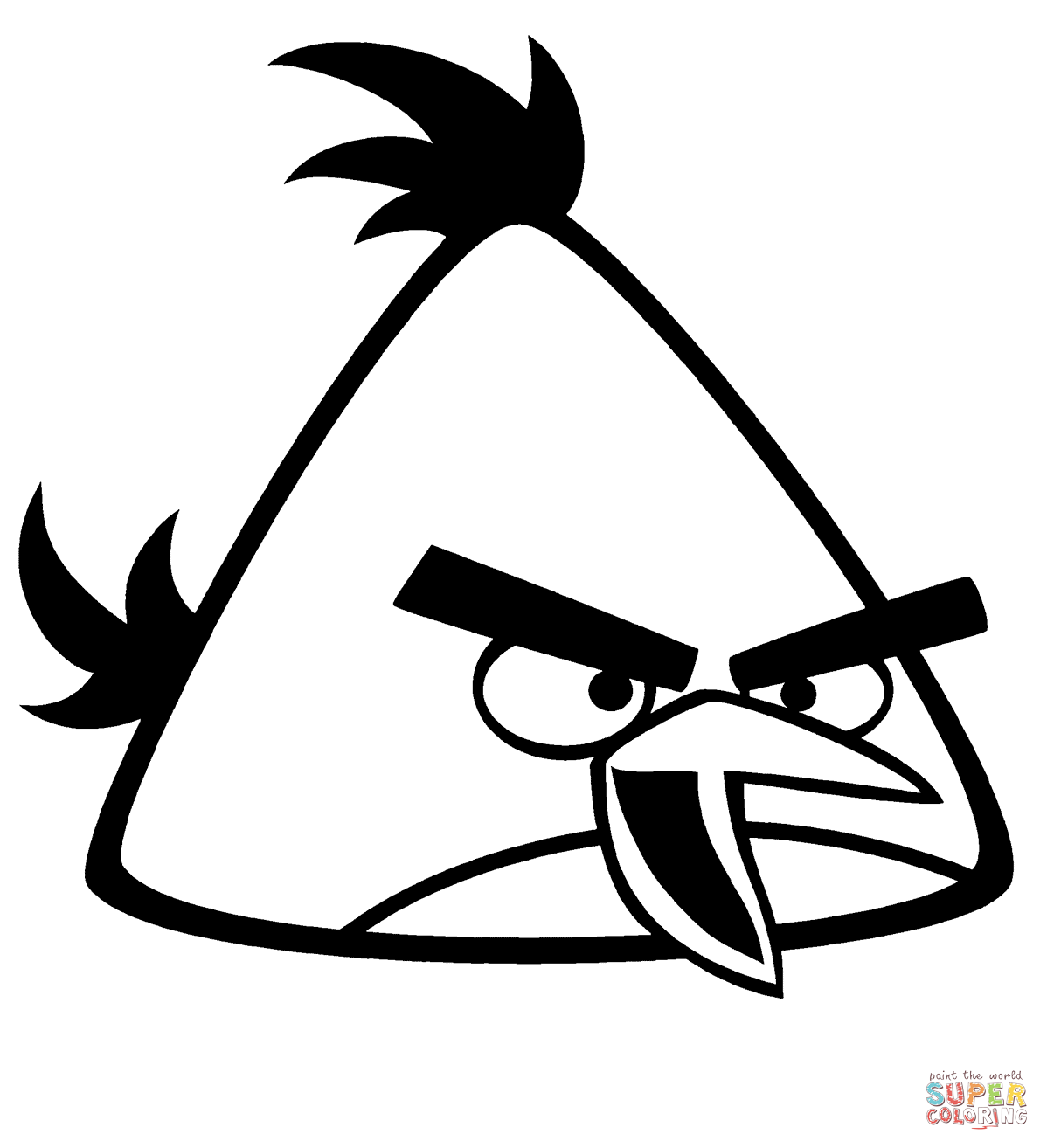 1198x1314 Chuck The Yellow Bird Coloring Page Angry Birds Pages