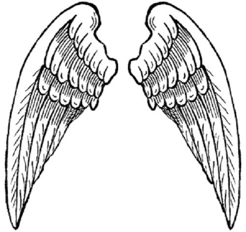 500x472 Heart With Angel Wings Coloring Pages Ink Metal
