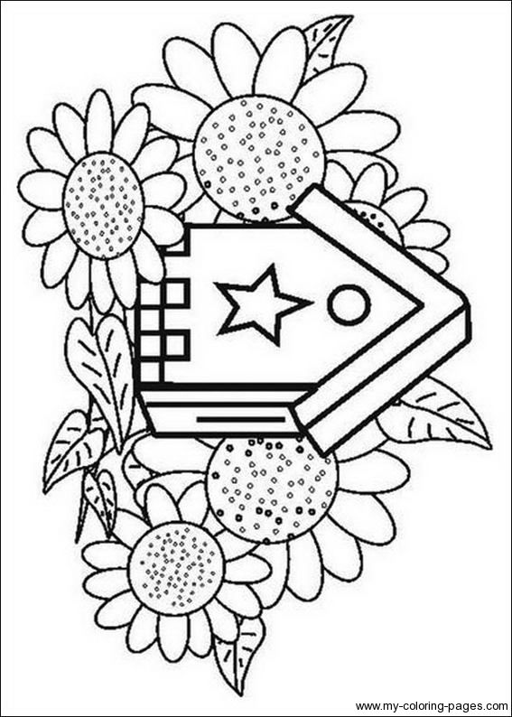 567x794 Birdhouse Coloring Pages Applique Quilts