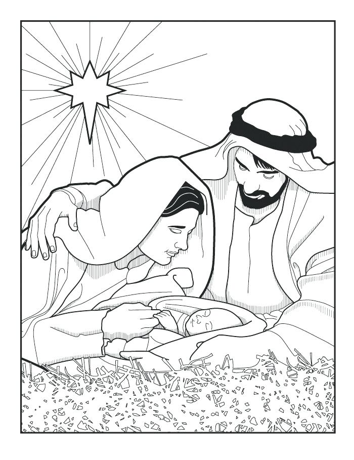 700x909 Mary Joseph Jesus Coloring Pages Vanda