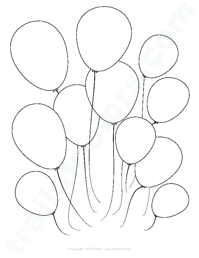 638x825 Balloons Coloring Page Birthday Party Balloon Coloring Page