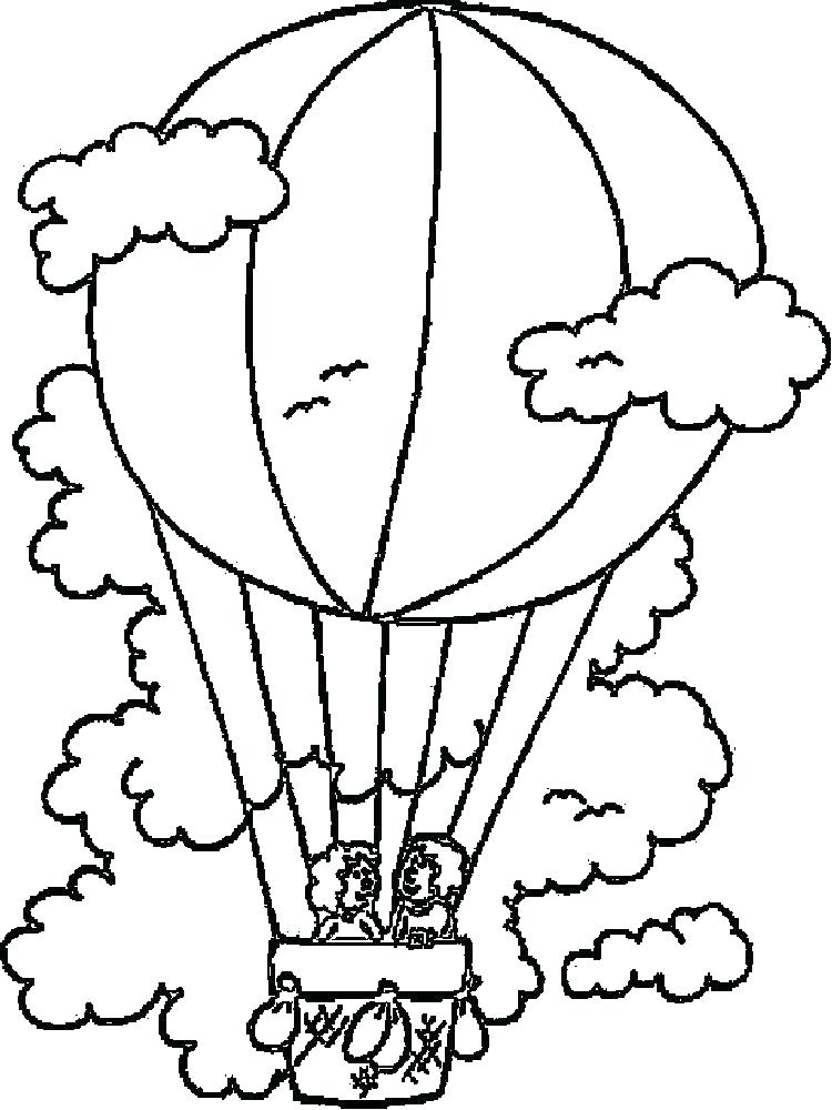 750x1000 Birthday Balloons Coloring Pages Balloon Coloring Pages Hot Air