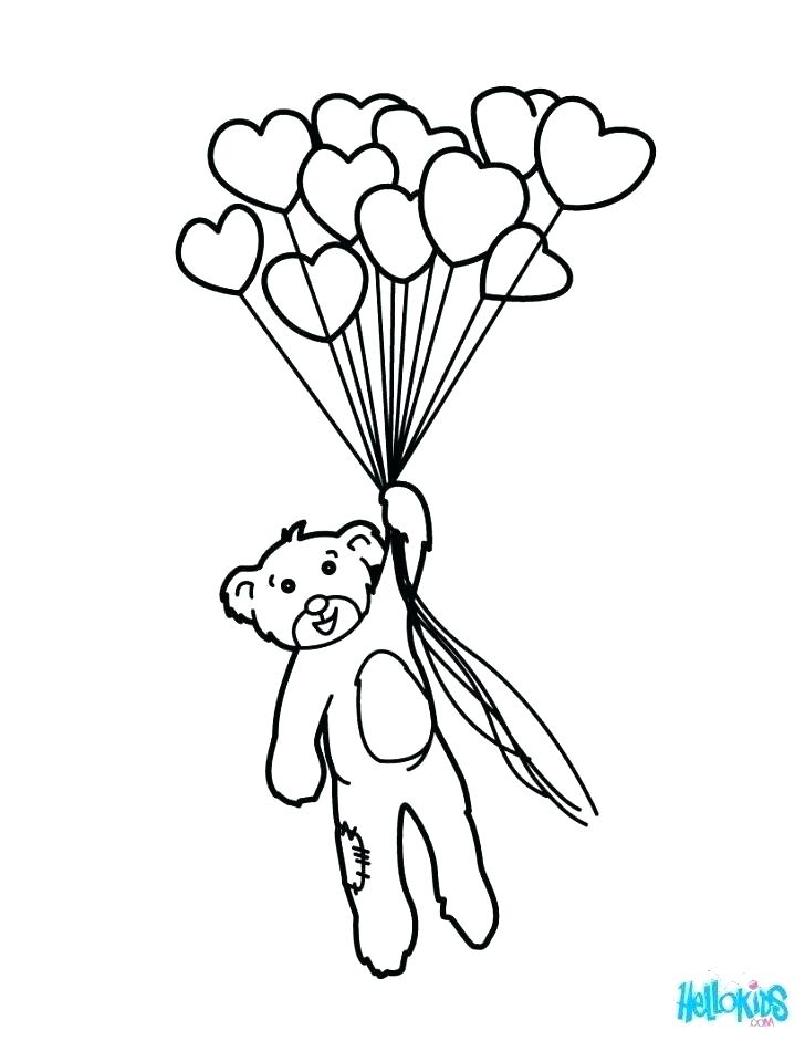 728x941 Coloring Pages Balloons Happy Birthday Balloons Coloring Pages