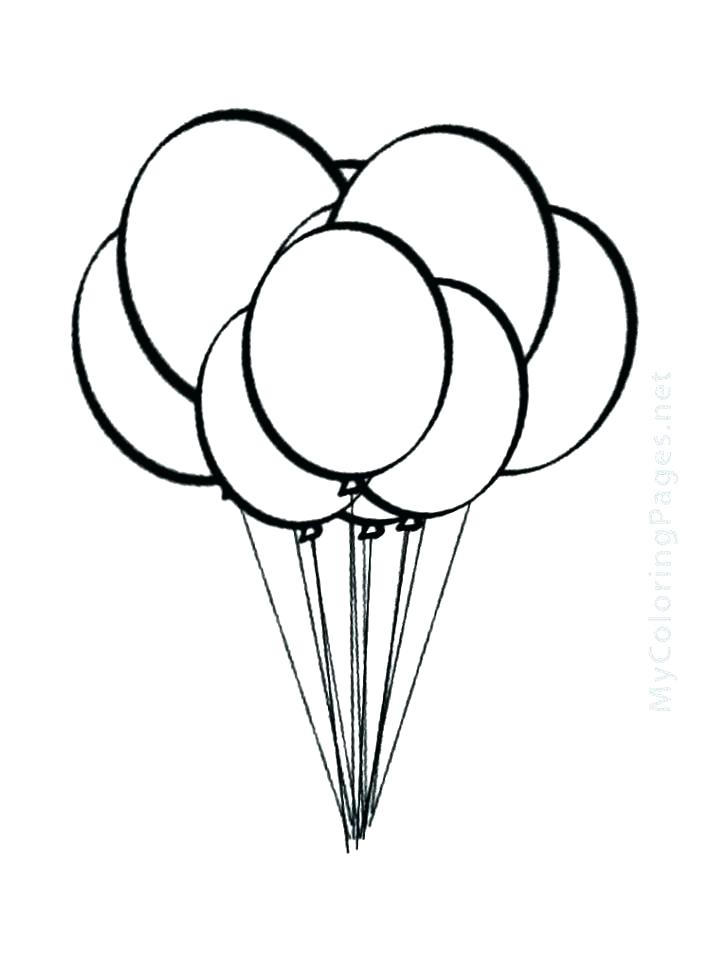 728x971 Balloon Coloring Pages Coloring Pages Of Balloons Balloon Coloring