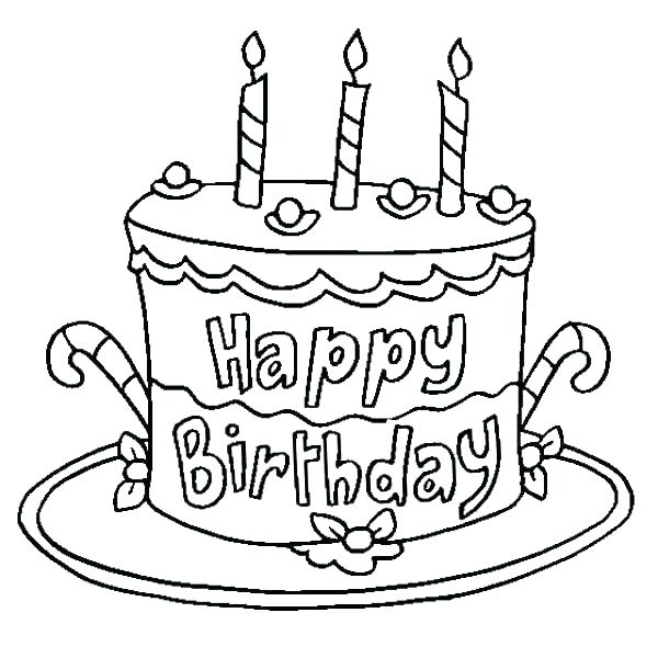 Birthday Cake Coloring Page at GetDrawings | Free download