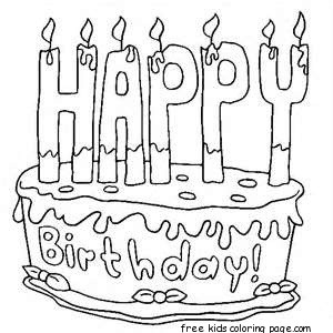 300x300 Free Printable Birthday Cake Coloring Sheets For Kidsfree