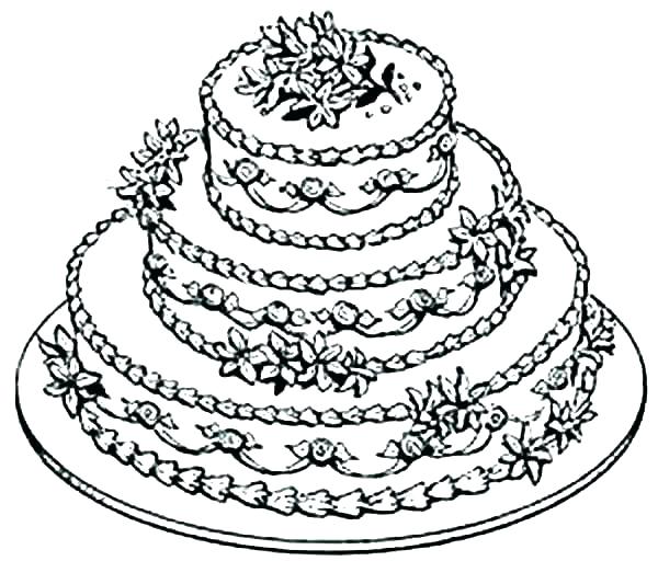 600x512 Cake Coloring Pages Birthday Cake Coloring Pictures Coloring Pages