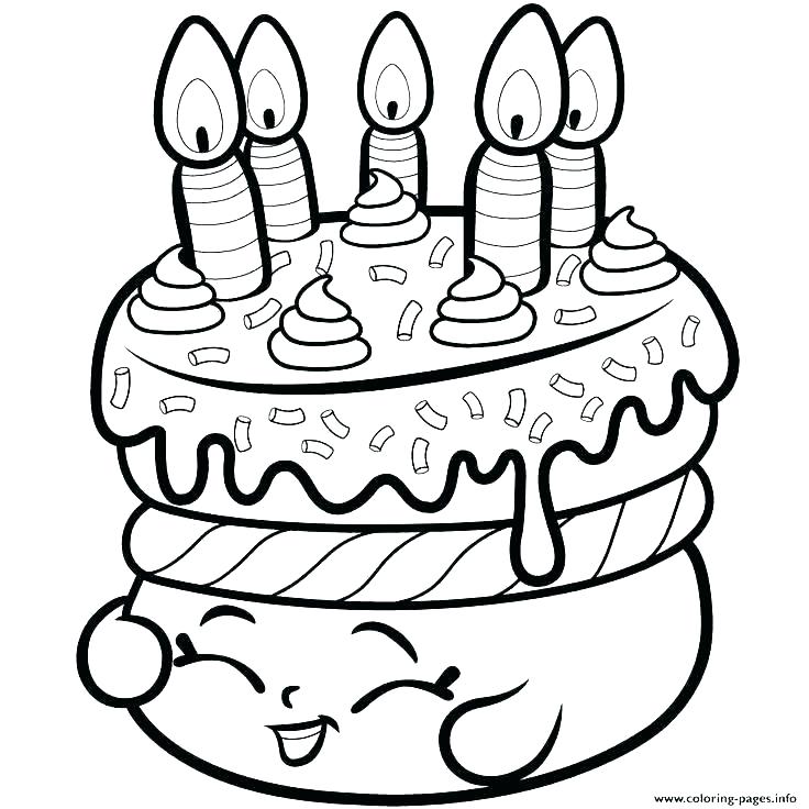 736x736 Birthday Cake Coloring Page Coloring Pages Birthday Birthday Cake