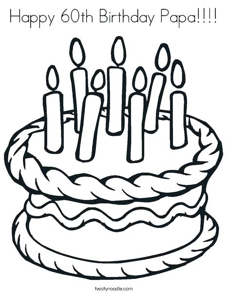 468x605 Birthday Candle Coloring Page Happy Birthday Papa Coloring Pages