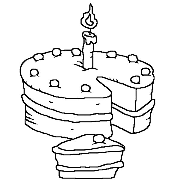 600x600 Birthday Candle Coloring Pages For Kids