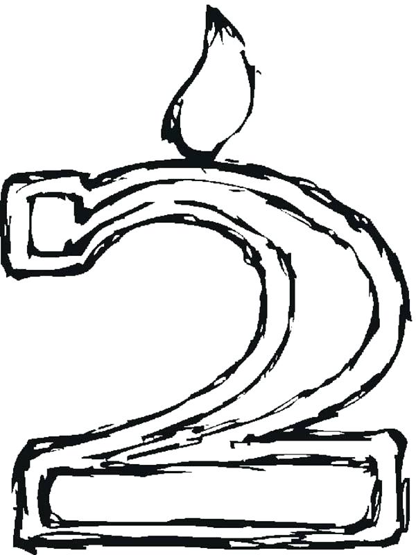 600x800 Candle Coloring Pages Birthday Candle Number Coloring Page Free