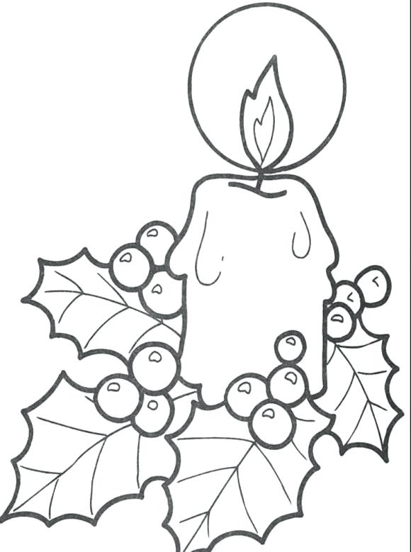 580x779 Candle Coloring Sheet Birthday Candle Coloring Page
