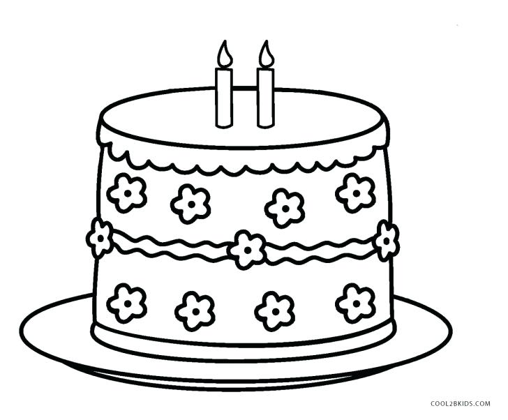 728x602 Coloring Page Birthday Cake Birthday Candles Coloring Pages