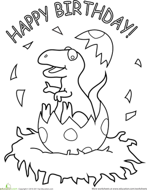 301x389 Happy Birthday Coloring Pages