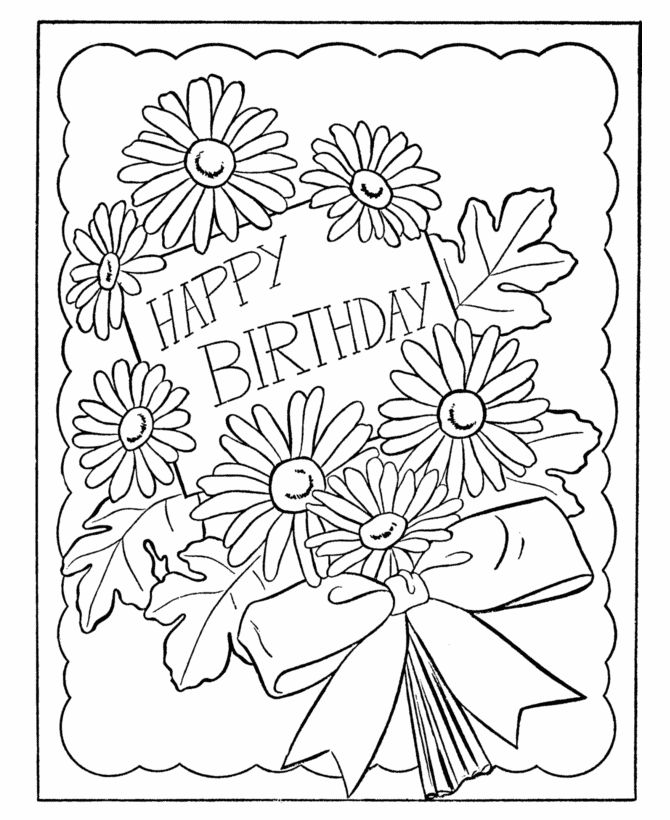 670x820 Happy Birthday Coloring Pages For Sister Birthday Coloring Pages