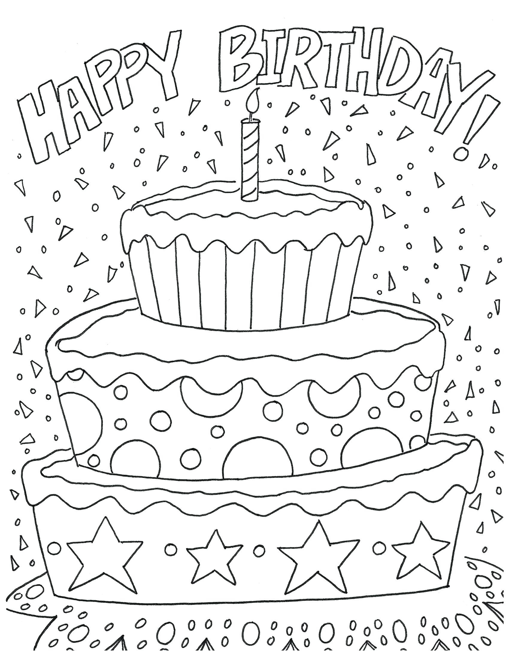 1700x2200 Fresh Pictures Of Happy Birthday Coloring Pages For Adults