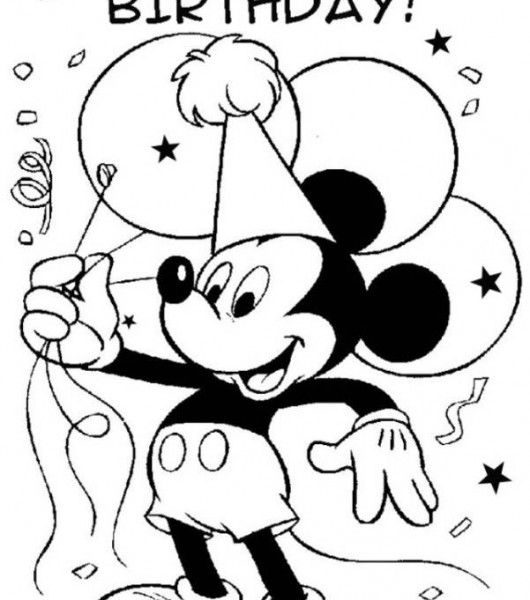 530x600 Coloring Pages For Birthdays Coloring Pages