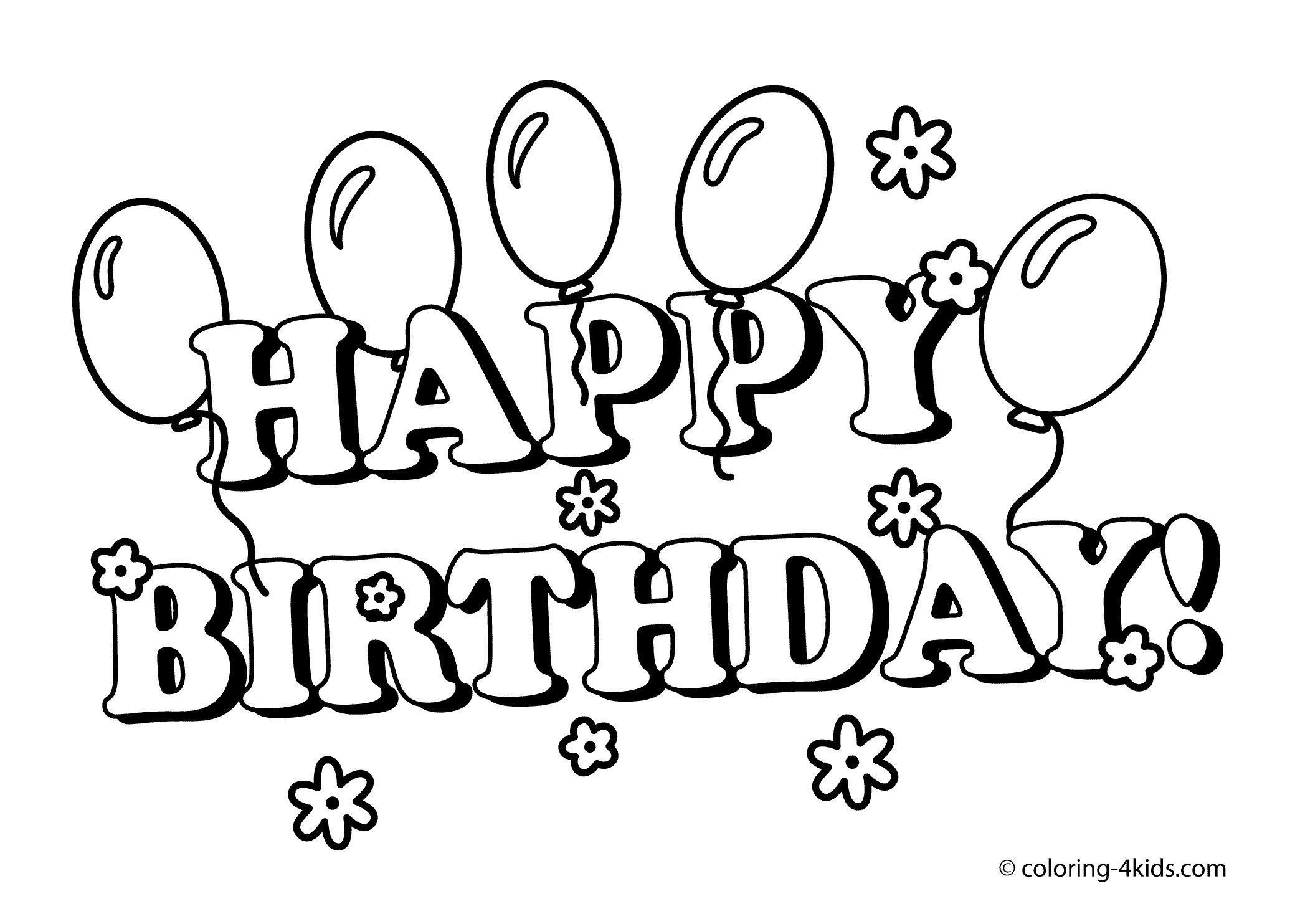 2079x1483 Selected Happy Birthday Coloring Page Pages For Girls Download