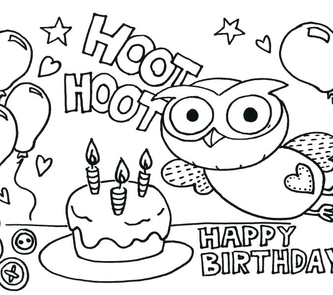678x600 Happy Birthday Coloring Images