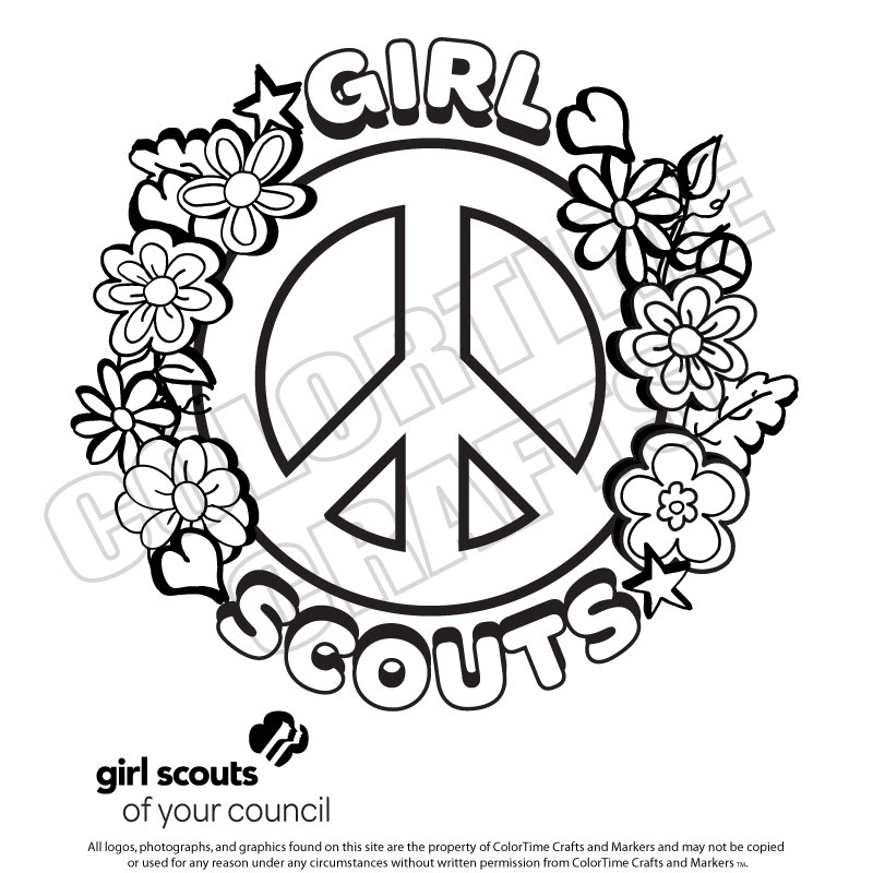 800x800 Girl Scout Birthday Coloring Pages