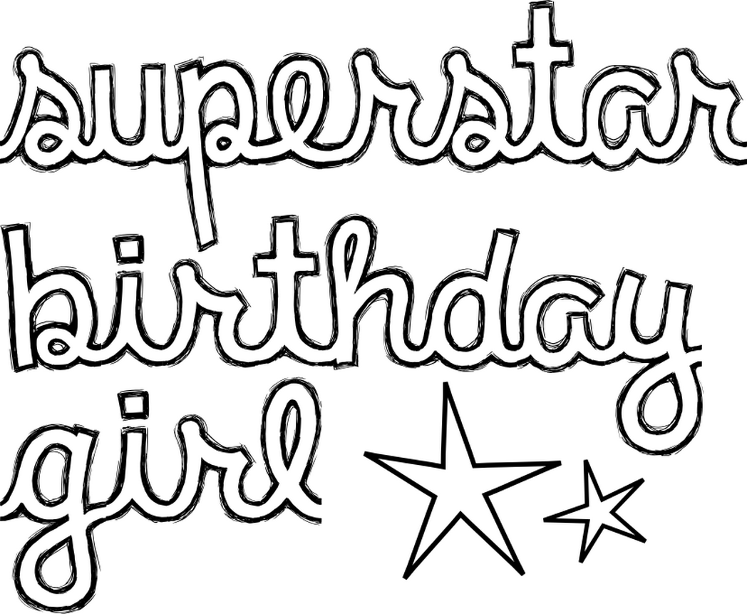 1048x861 Happy Birthday Girl Coloring Pages Free