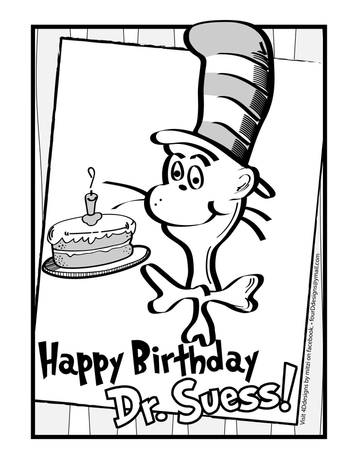 736x952 Happy Birthday Dr Seuss Coloring Pages