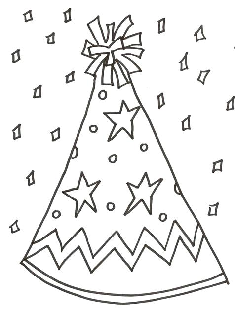 476x640 Birthday Hat Coloring Page Best Happy Birthday Wishes