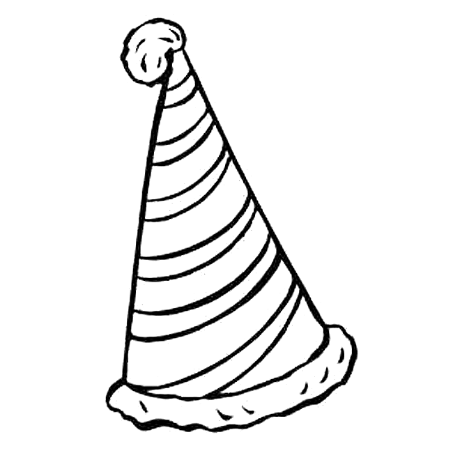650x650 Birthday Hat Coloring Page Farsangcarnaval