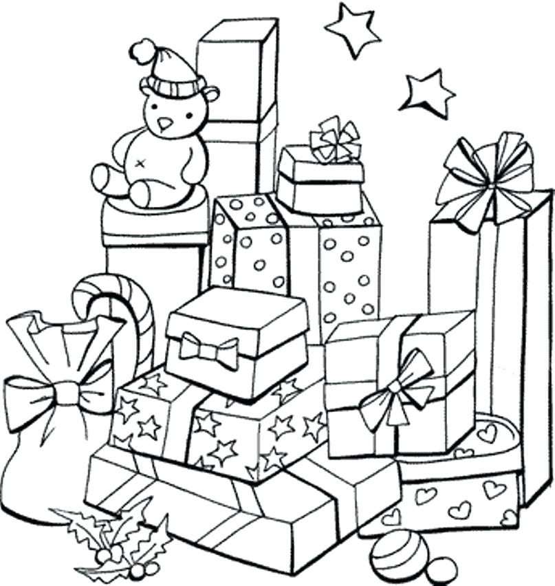 807x852 Presents Coloring Page Gifts Coloring Pages Printable Gifts