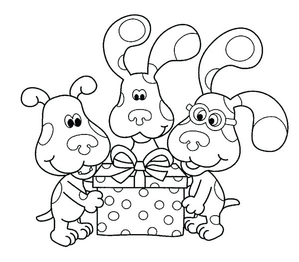 600x526 Present Coloring Page