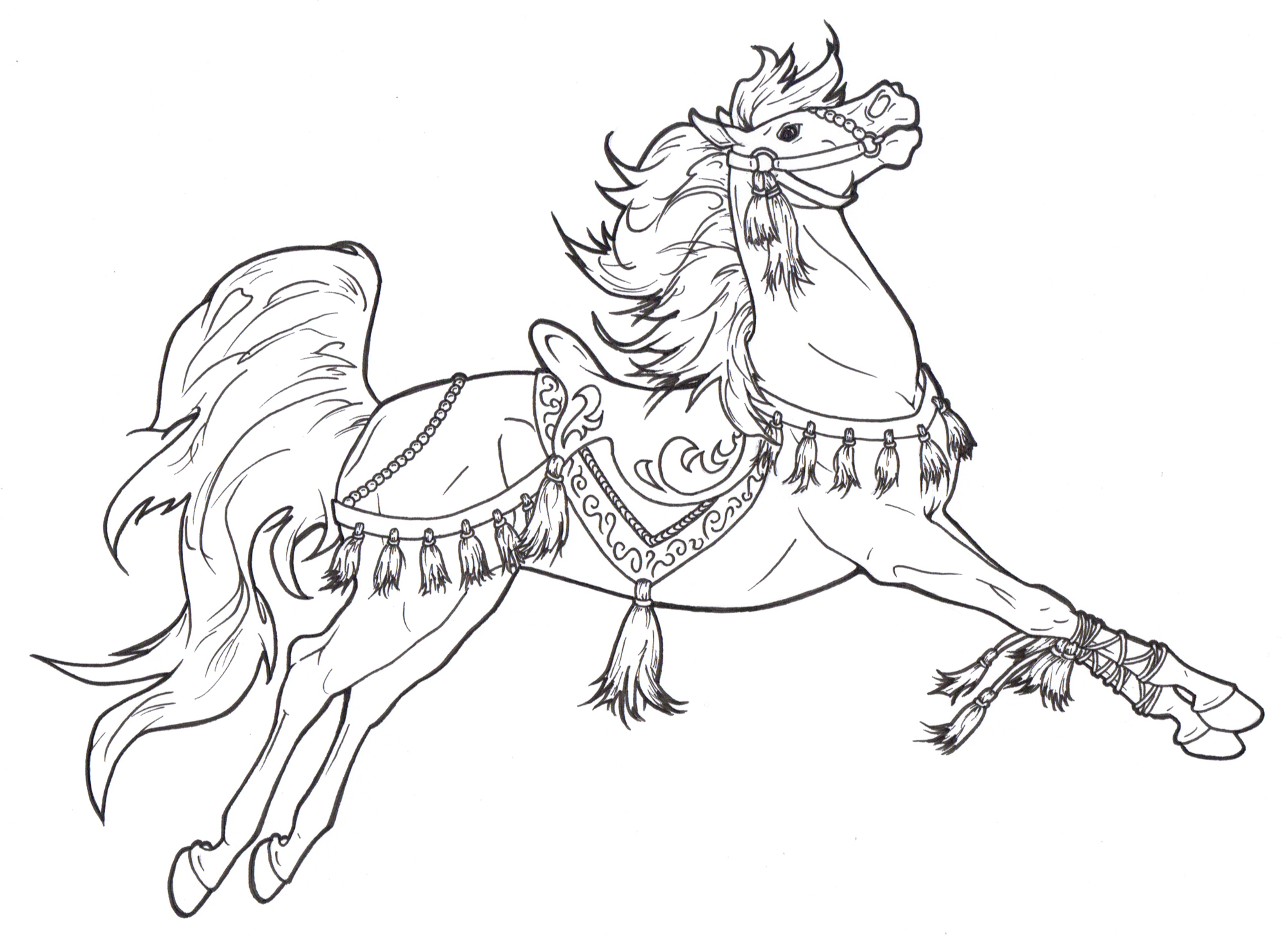 2000x1461 Imagination One Horse Open Sleigh Coloring Pag