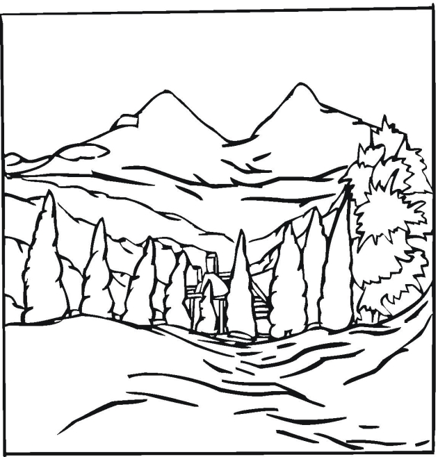 630x658 Landscape Coloring Pages