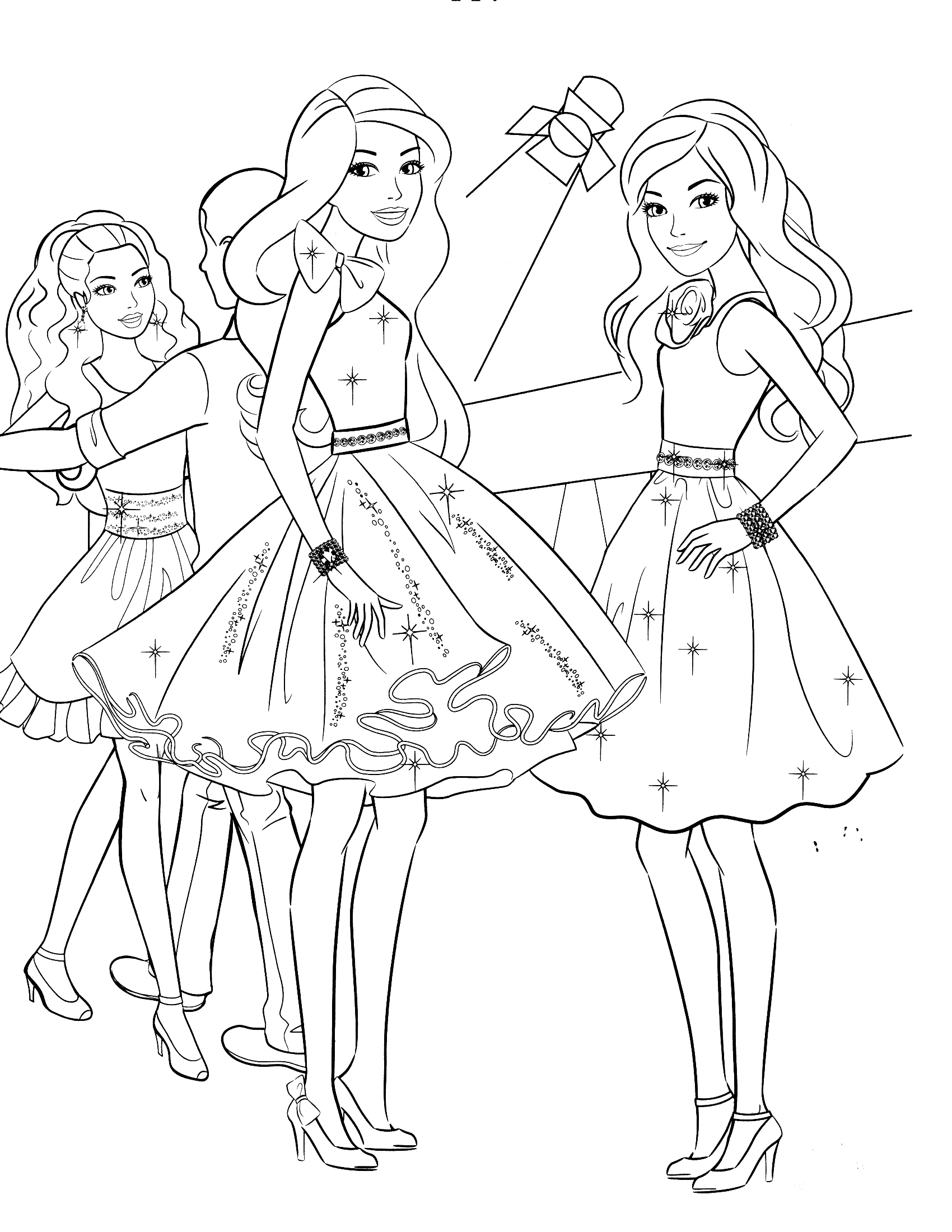1700x2200 Good Coloring Pages Barbie Christmas From Barbie Coloring Pages