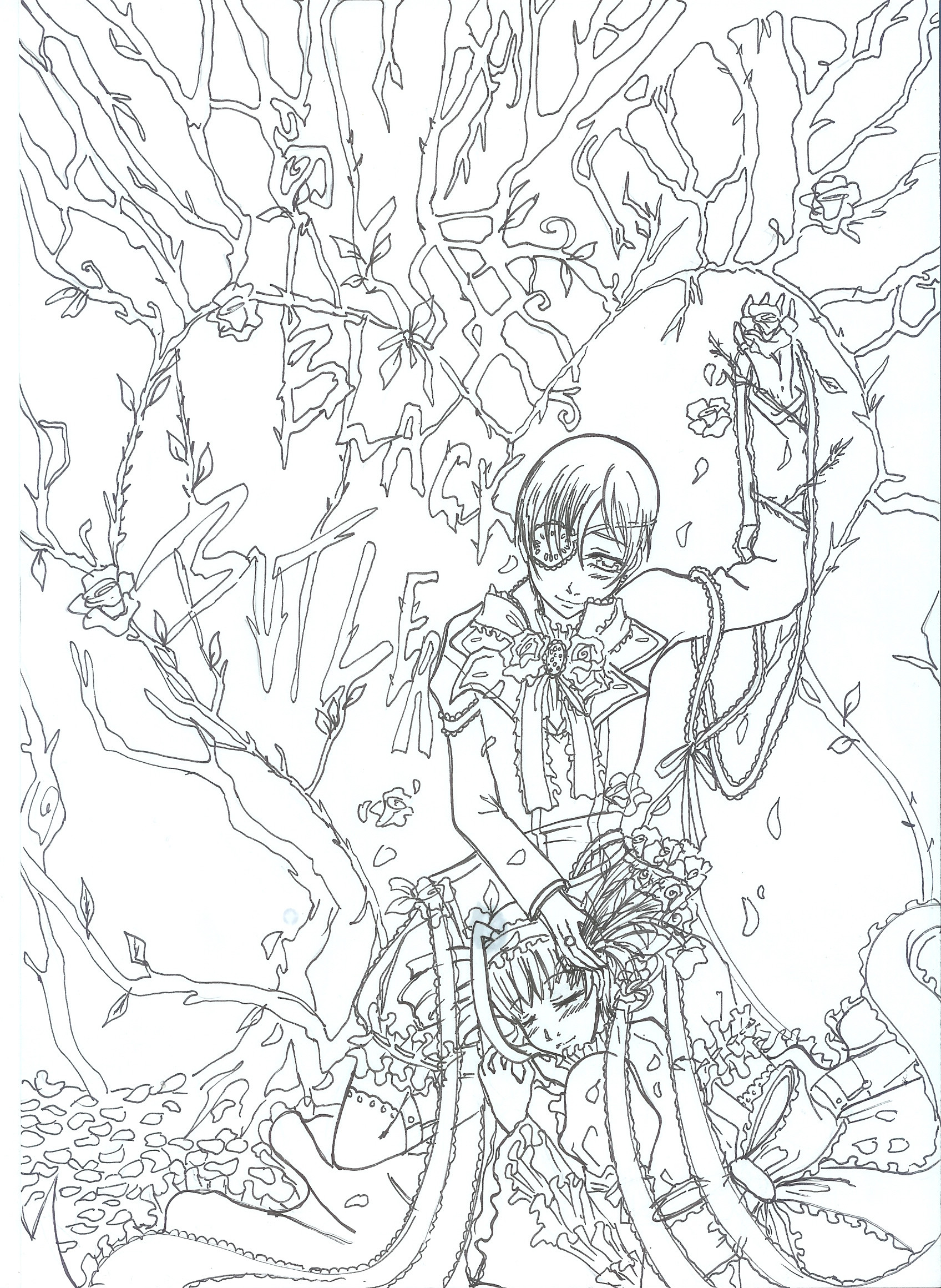 1696x2320 Black Butler Coloring Pages Gallery Of Sebastian