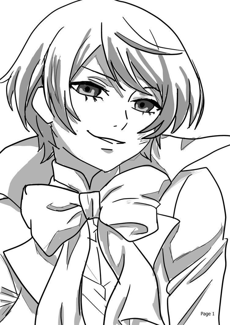 752x1063 Black Butler Coloring Pages New Ciel Phantomhive And Sebastian