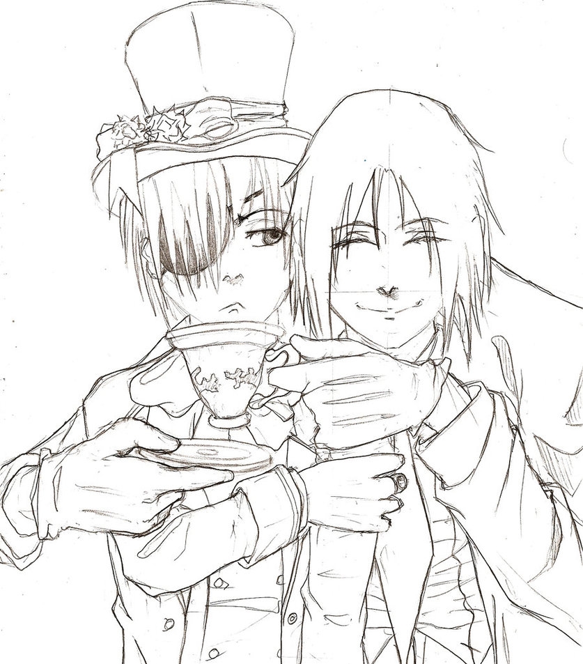 837x953 Strange Black Butler Coloring Pages Novem
