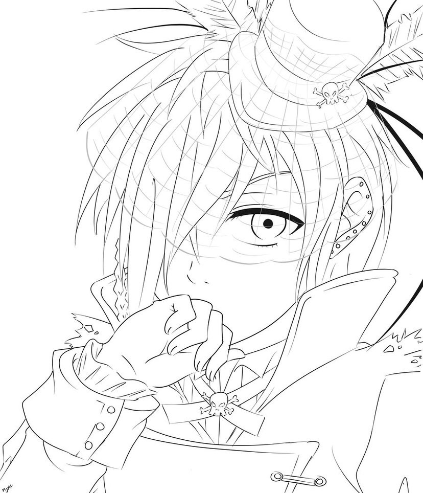828x964 Black Butler Ciel Coloring Pages