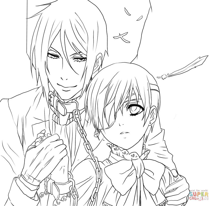 852x819 Black Butler Coloring Pages