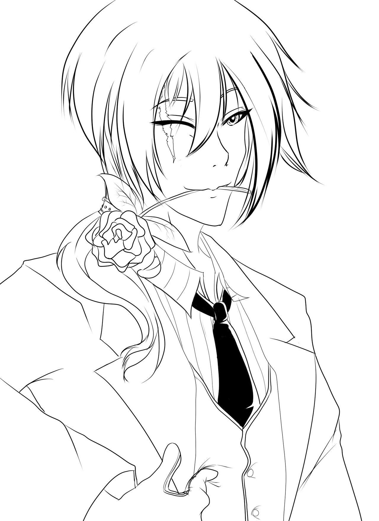 1280x1760 Shocking Butler Lineart