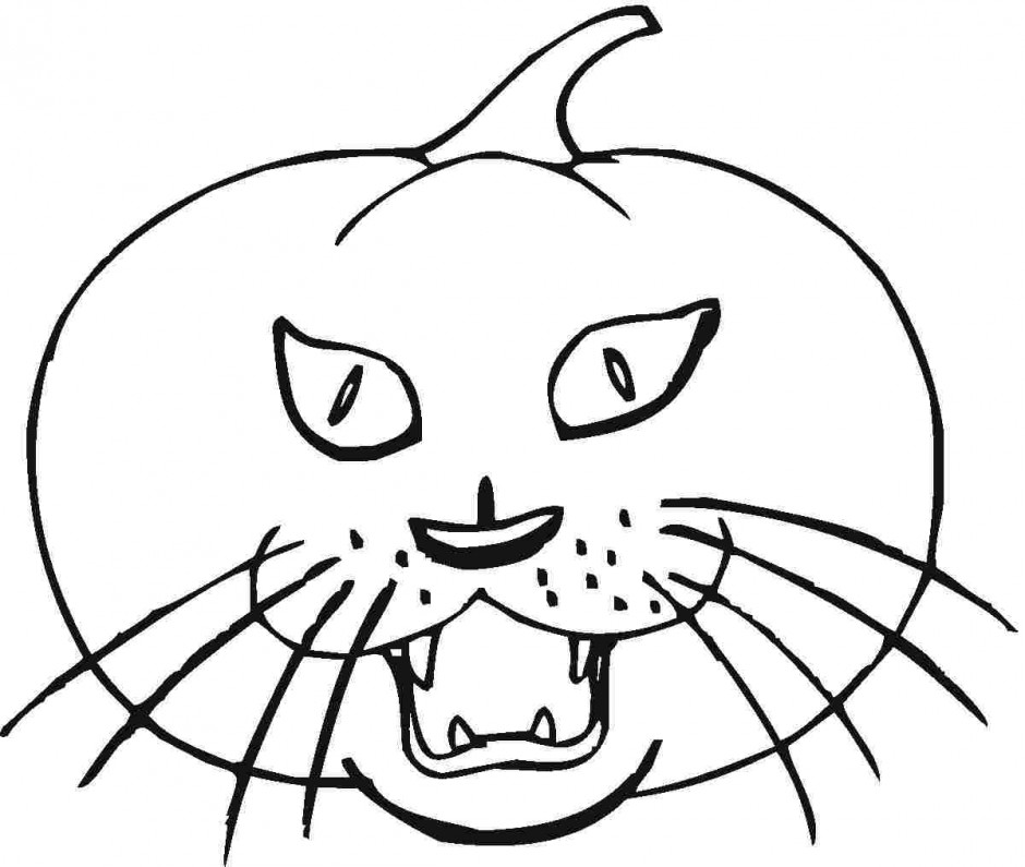 Black Cat Halloween Coloring Pages At Getdrawings 