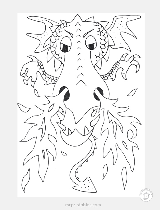 547x718 Dragon Coloring Pages