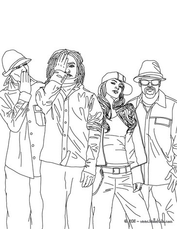 364x470 Fun The Black Eyed Peas Coloring Pages