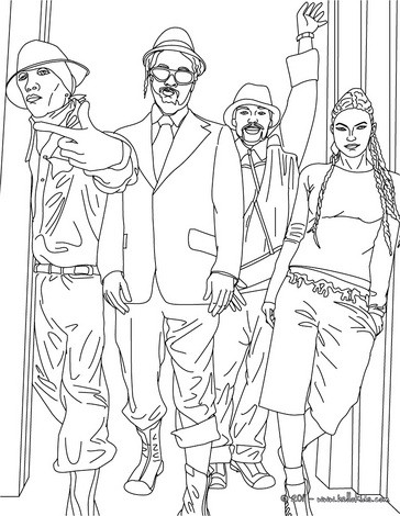 364x470 Hip Hop The Black Eyed Peas Coloring Pages