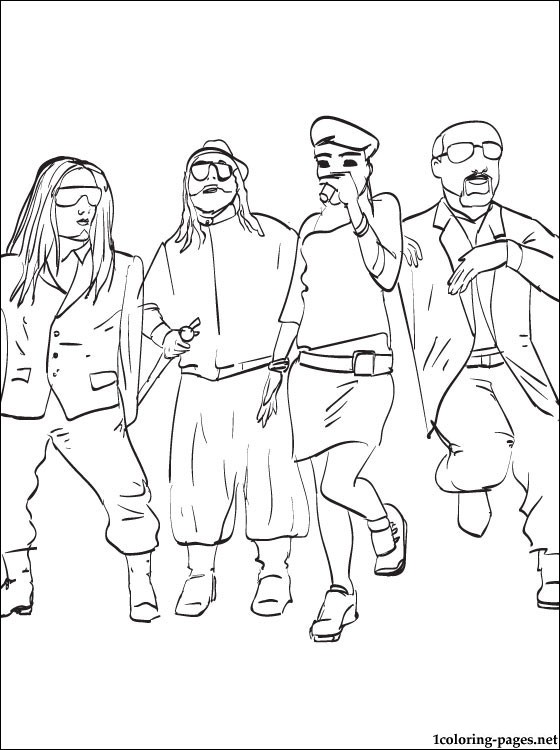 560x750 The Black Eyed Peas Coloring Page Coloring Pages