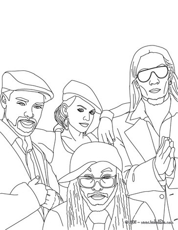 364x470 American Group The Black Eyed Peas Coloring Pages