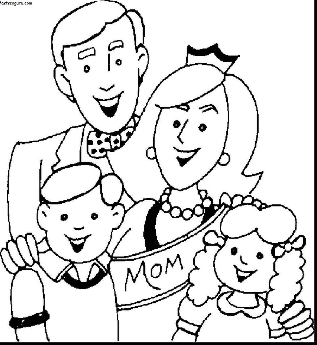1221x1328 Family Coloring Pages And Granny Reading Story To Print Printable